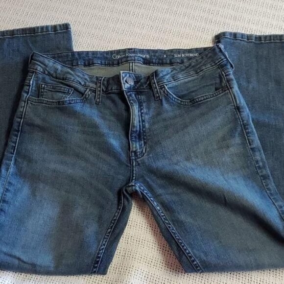 Calvin Klein Jeans Slim Boyfriend Blue Sz 6 Jeans with Pockets - Picture 1 of 6